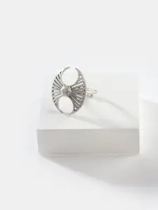 SHAYA 925 Silver-Plated Oxidised Finger Ring