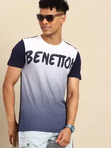 United Colors of Benetton Dyed & Printed Pure Cotton T-shirt