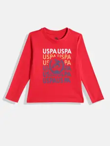 U.S. Polo Assn. Kids Boys Graphic Printed Pure Cotton T-shirt