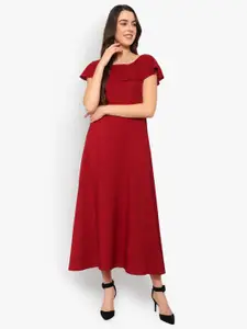 Indietoga Plus Size Ruffles A-Line Maxi Dress