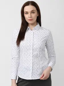 Van Heusen Woman Printed Cotton Formal Shirt