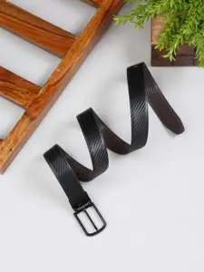 LOUIS STITCH Men Textured Reversible Leather Formal Belt
