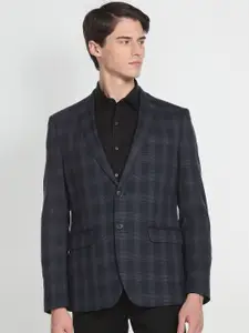 Arrow Men Checked Single-Breasted Tailored Fit Formal Blazer