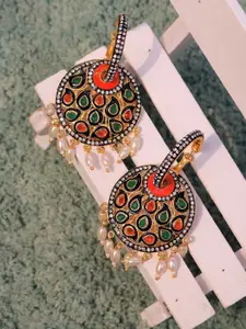 PANASH Gold-Plated Contemporary Hoop Earrings