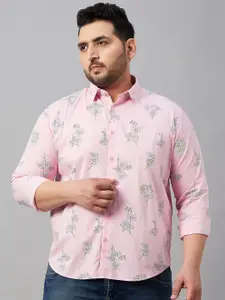 SHOWOFF Plus Plus Size Smart Fit Floral Printed Casual Shirt