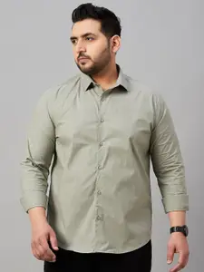 SHOWOFF Plus Plus Size Spread Collar Cotton Casual Shirt