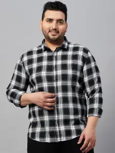 SHOWOFF Plus Size Classic Tartan Checked Cotton Casual Shirt