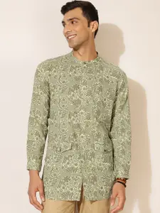 Fabindia FabBasic Floral Printed Pure Cotton Kurta