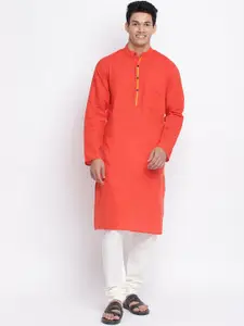 Fabindia Mandarin Collar Pure Cotton Kurta