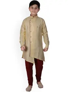 Pro-Ethic STYLE DEVELOPER Boys Mandarin Collar Kurta With Churidar