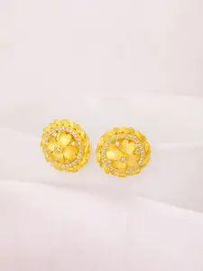 GIVA Gold-Plated Sterling Silver Contemporary Stud Earrings