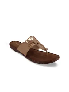 VALIOSAA Women Brown Solid Open-Toe Flats