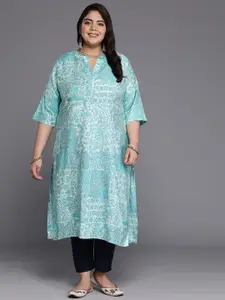 EXTRA LOVE BY LIBAS Plus Size Floral Printed  Kurta