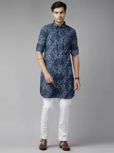 See Designs Floral Printed Regular Pure Cotton Kurta With Pyjamas