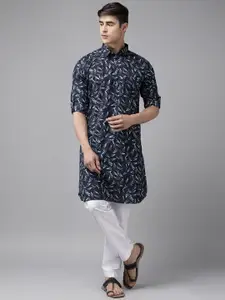 See Designs Floral Printed Regular Pure Cotton Kurta With Pyjamas