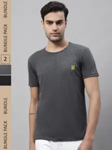 MACK JONNEY Pack of 2 Round Neck Cotton T-shirt