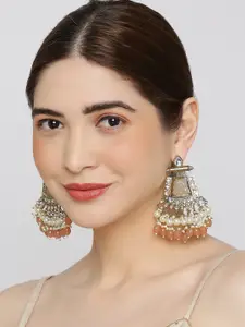 OOMPH Gold-Plated Kundan Drop Earrings