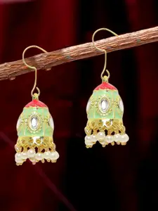OOMPH Gold-Plated Dome Shaped Jhumkas Earrings