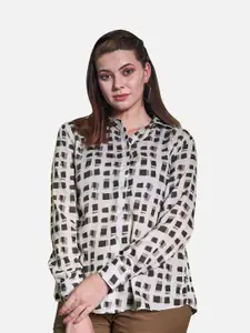 NEOFAA Geometric Printed Casual Shirt