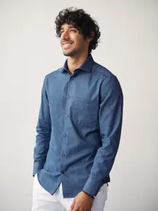 Andamen Premium Spread Collar Slim Fit Cotton Casual Shirt