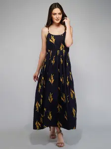 METRO-FASHION Floral A-Line Maxi Dress