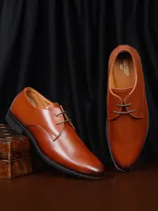 Teakwood Leathers Men Textured Leather Formal Derbys