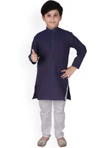 Pro-Ethic STYLE DEVELOPER Boys Striped Woven Design Kurta with Pyjamas