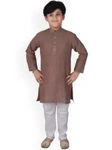 Pro-Ethic STYLE DEVELOPER Boys Geometric Woven Design Kurta With Pyjamas