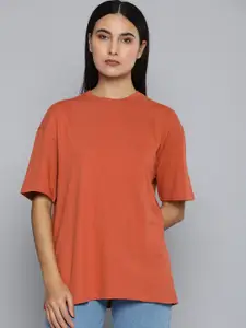 ether Drop-Shoulder Sleeves Longline Boxy T-shirt