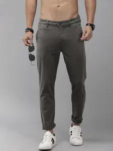 The Roadster Lifestyle Co. Men Mid Rise Tapered Fit Trousers