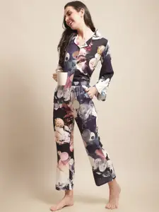 Claura Abstract Printed Night Suit