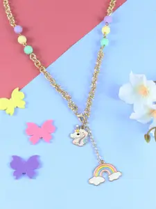 Asthetika Kids Girls Gold-Plated Necklace