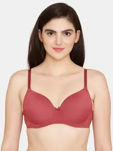 Zivame Underwired Lightly Padded All Day Comfort Seamless T-shirt Bra