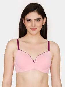 Zivame Underwired Lightly Padded All Day Comfort Seamless T-shirt Bra