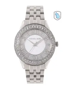 Michael Kors Women Harlowe Embellished Bracelet Style Analogue Watch MK4708