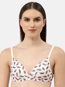 ETC Floral Printed Non Weird Non Padded T-Shirt Bra