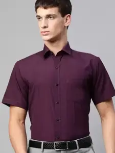 English Navy Spread Collar Slim Fit Formal Shirt