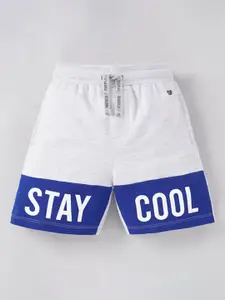 Ed-a-Mamma Boys Typography Printed Cotton Regular Fit Shorts