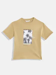 Mango Kids Boys Printed Sustainable Pure Cotton T-shirt