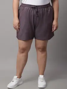 Rute Plus Size Women Mid-Rise Cotton Regular Shorts