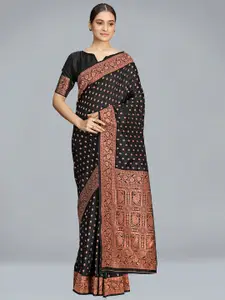 MONJOLIKA FASHION Woven Design Silk Blend Banarasi Saree