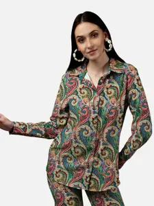 NEOFAA Ethnic Motifs Printed Casual Shirt