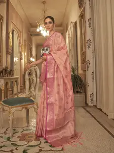 elora Ethnic Motifs Woven Design Pure Silk Banarasi Saree