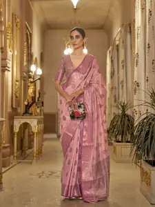 elora Floral Woven Design Pure Silk Banarasi Saree