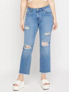 Madame Women Highly Distressed Light Fade Jeans