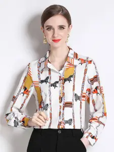 JC Collection Striped Spread Collar Casual Shirt