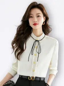 JC Collection Mandarin Collar Casual Shirt