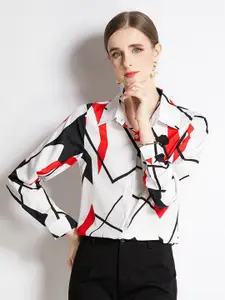 JC Collection Geometric Printed Casual Shirt