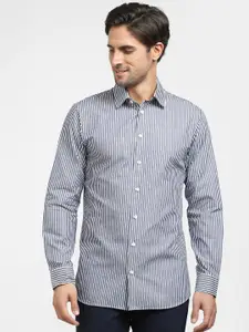 SELECTED Slim Fit Vertical Stripes Striped Cotton Casual Shirt