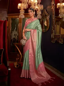 ODETTE Ethnic Motif Zari Silk Blend Saree